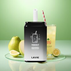 LAVIE Aurora 11000 Puffs Vape de unică folosință Yakult • 22ML • 650mAh • Tip C • 0%/2%/5% Nicotină • 95g • 3.5×3.5×9cm