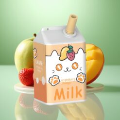 LAVIE Milk 7000 Puffs Vape de unică folosință Capsuni Mango 16ML 600mAh USB-C 0%/2%/5% Nicotină