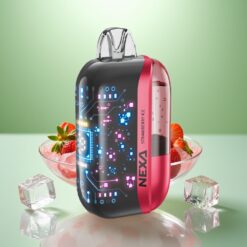 NEXA Ultra 50K Vape de unică folosință Capsa de Căpșuni Gheață 20ml 800mAh 5% Nicotină 0.9ohm Dual Mesh