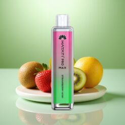 Hayati Pro Max 4000 Puffs Vape de unică folosință Capsuni Kiwi, 5% Nicotine, 1400mAh, Rechargeabil, LED
