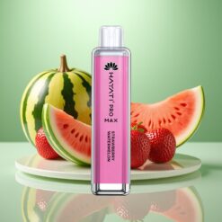 Hayati Pro Max 4000 Puffs Vape de unică folosință Capsuni Pepene Verde cu Baterie 1400mAh Reîncărcabilă și LED