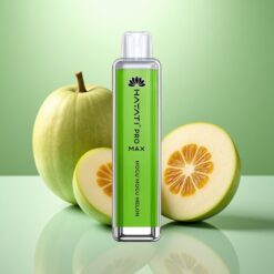 Hayati Pro Max 4000 Puffs Vape de unică folosință Mogu Mogu Pepene Dual 1.1 Ohm Mesh, 1400mAh, LED