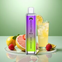 Hayati Pro Max 4000 Pufuri Vape Disposable Aroma Zmeură Limonadă cu 5% Nicotină, 1400mAh, Încărcabil