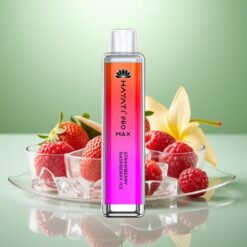 Hayati Pro Max 4000 Pufuri Vape Disposable Capsuni Zmeură Gheață cu Baterie 1400mAh și LED