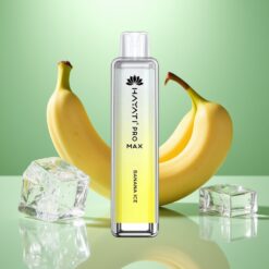 Hayati Pro Max 4000 Pufuri Vape de unică folosință Banana Ice, 5% Nicotine, 1400mAh, Rechargeabil