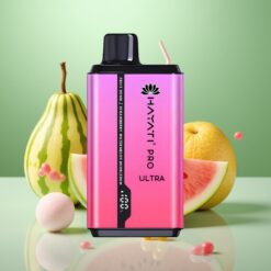 Hayati Pro Ultra 15000 Puffs 2×12ml 2% Nicotina Dispozabil Aroma Bombă de Fructe Căpșuni Pepene Gumă de mestecat