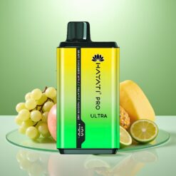 Hayati Pro Ultra 15000 Puffs 850mAh 2×12ml 2% Nicotine Struguri Castravete Ananas Pasțiune