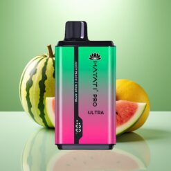 Hayati Pro Ultra 15000 Puffs Vape de unică folosință Pepene Verde Kiwi și Fructul Pasiei (2×12ml, 2% Nicotină)